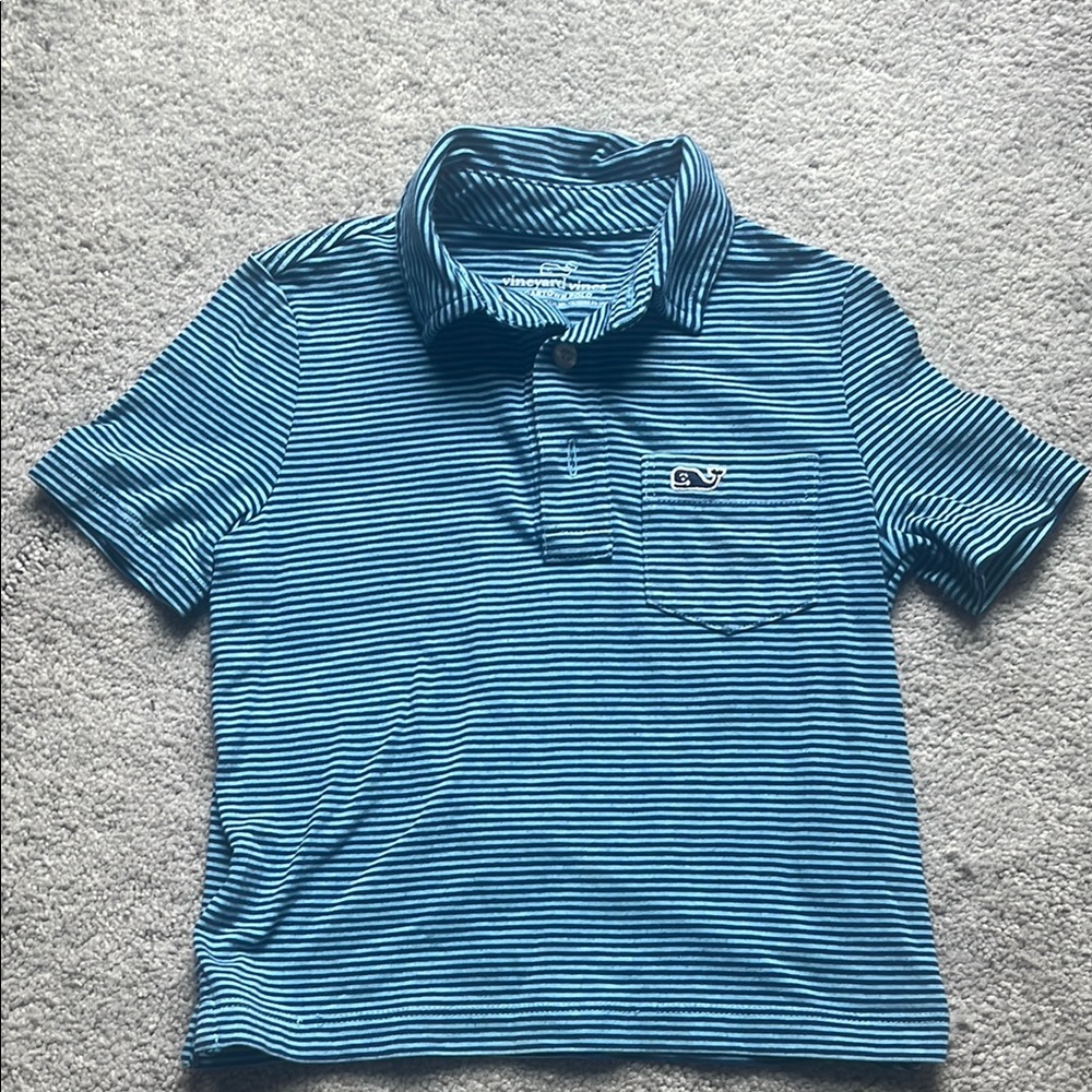 Vineyard Vines Blue Striped Polo Shirt
